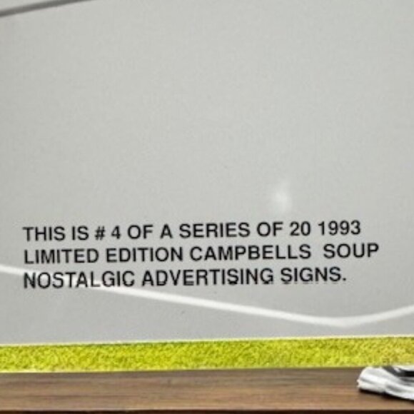 🌟 Vintage 1993 Campbell’s “My Valentine” Metal Sign – Great Condition - Picture 2 of 5